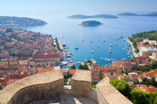 Panoramic view from a Hvar Fortress